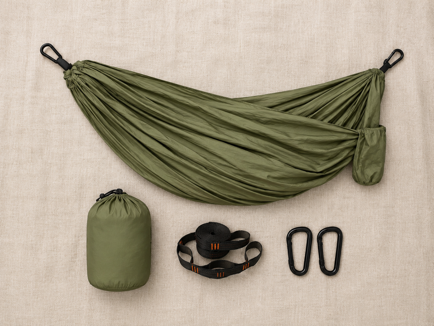 Hamac de Camping Ultra-Léger — 270×140 cm | Kit Complet