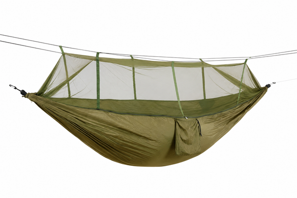 Hamac de Camping avec Moustiquaire, 2 Personnes, Kit Complet