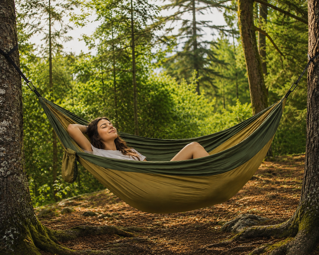 Hamac de Camping Ultra-Léger — 300×200 cm | Kit Complet
