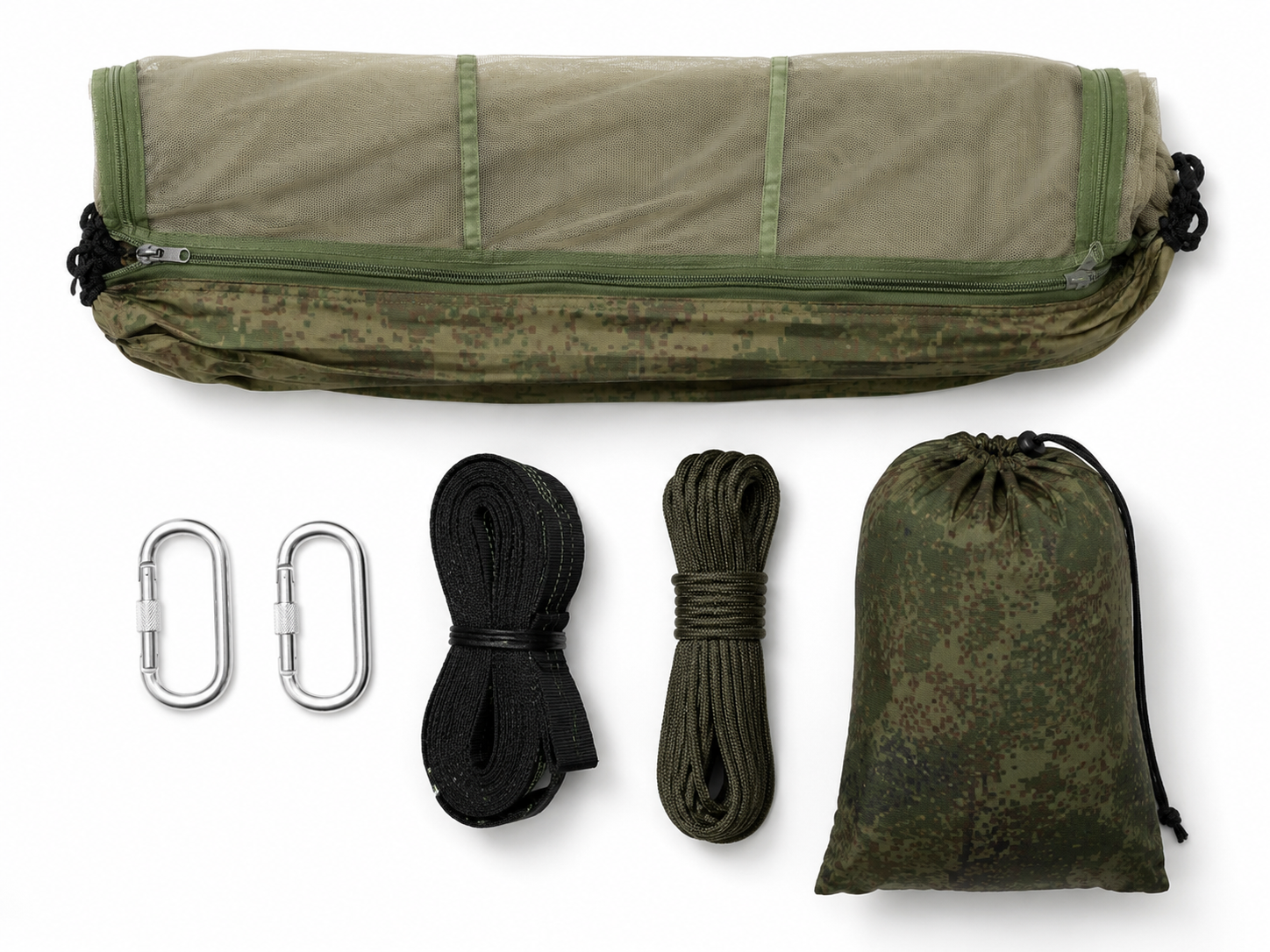 Hamac de Camping avec Moustiquaire, 2 Personnes, Kit Complet