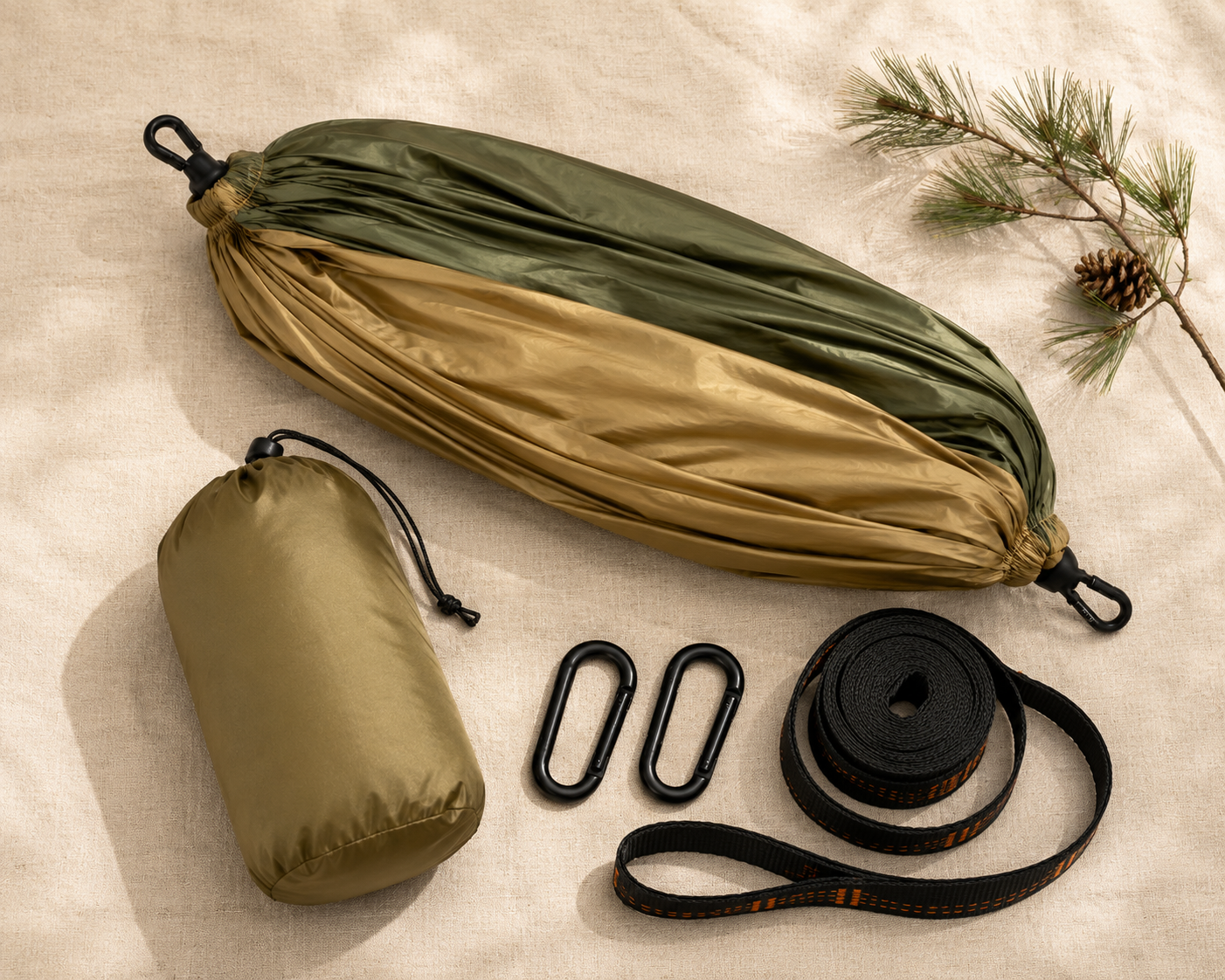 Hamac de Camping Ultra-Léger — 300×200 cm | Kit Complet