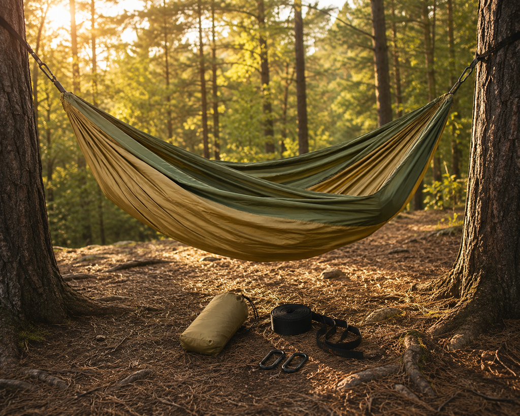 Hamac de Camping Ultra-Léger — 300×200 cm | Kit Complet
