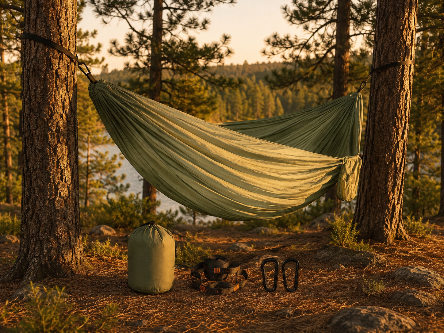 Hamac de Camping Ultra-Léger — 270×140 cm | Kit Complet