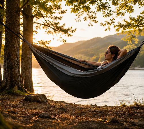 Hamac de Camping Double Anti-Renversement, Kit Complet